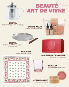 Idées cadeaux pour la fête des mères avec Cristel, Comme Avant, Beauvillé, Duralex, Biscuiterie Jeannette
